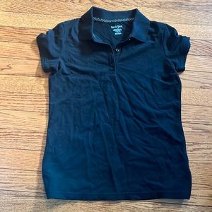 10/12 girls black polo